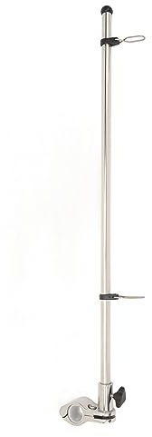 Aumotop Marine Grade Rail Mount Rostfritt Stål Flaggstång 560 Mm för Båt Yacht 22,2 Till 25 Mm Rördiameter Skena