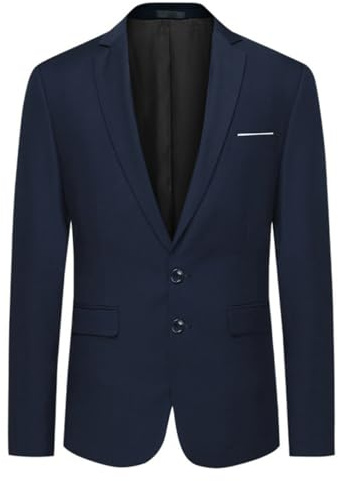 Allthemen Blazer da Uomo in Tinta Unita con 2 Bottoni Giacca da Abito da Lavoro Formale Blazer Bussiness da Cena per Matrimonio
