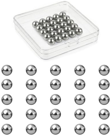 Mardatt Lot de 25 billes en acier inoxydable 304 de 13 mm - Billes de roulement à billes - Billes métalliques de précision