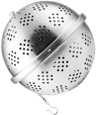 Toyvian Colador de Condimentos de Acero Inoxidable, Bola Coladora de 7,4 Cm de Diámetro, Filtro para Especias E Infusor de Té Reutilizable para Uso en Hogar y Cocina