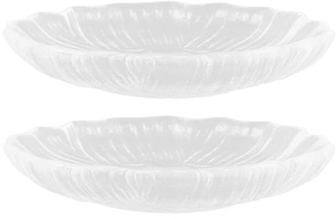 ifundom 2 Posavasos de Vidrio Transparente para Té y Café, Platillos Decorativos Redondos, Resistentes y Fáciles de Almacenar, Ideales para Decoración de Restaurantes Reutilizable