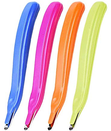 ZZTX 4 PCS Professional Magnetic Staple Remover Puller Staples Remover Staple Removal Tool for School Office Home 4 Colors
