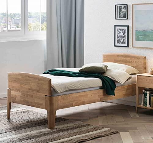 Hasena Komfortbett Seniorenbett Luano 30 Eiche Bianco massiv 120x200