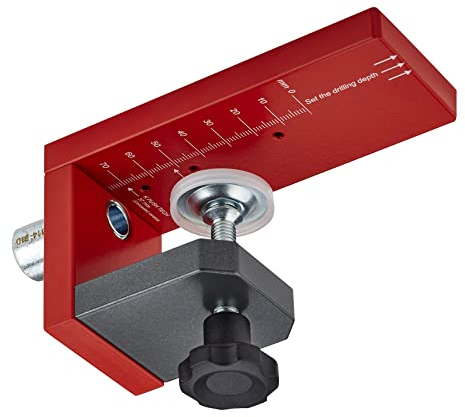 SOTECH Gabarit de perçage K-Push fond + adaptateur Adaptateur Push-Open avec Ø 10 mm de Diamètre d'encastrement Gabarit de perçage pour poussoir à pression Poussoir pour façades de meubles sans