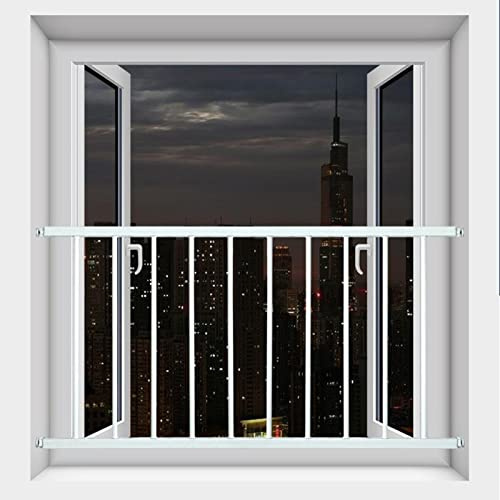 QJSZMEI Barrera de Seguridad para Niños, Barrera de Seguridad, Reja para Ventana, Protección para Puertas y Ventanas, Reja de Seguridad para Niños y Mascotas (Color : Silver, Tamaño : 40x80cm)