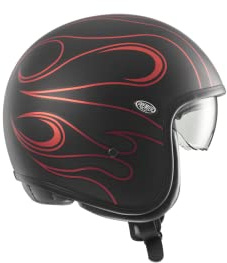 Premier Offener Helm Vintage,FR RED Chromed BM,L