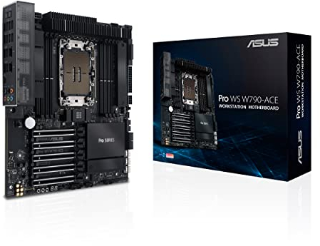 ASUS Pro WS W790-ACE Intel LGA 4677 CEB motherboard,5xPCIe 5.0x16 slots,DDR5 R-DIMM,10G & 2.5GLAN,USB 3.2 Gen 2x2 Type-C,BMC header, ACCE