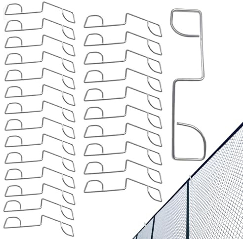 Dtaigou Stainless Steel Fence Clips - 25X Fence Wedge Clips,Garden Post Mounting Clamps for Agricultural Outdoor Highway Sport Lawn Patio
