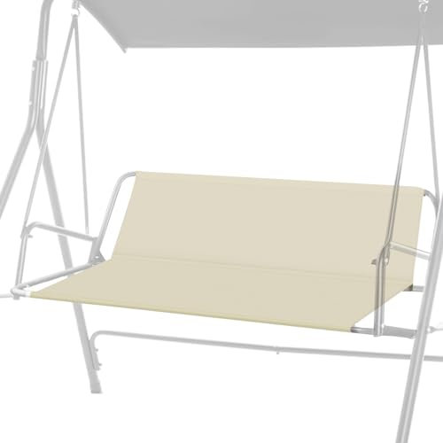 KXVXXV Hollywood Swing Seat Replacement Swing Seat Cover Replacement Swing Seat Cover 600D Oxford Fabric (148 x 52 x 52 cm, Yellow/Brown)
