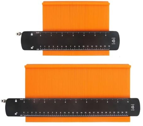 Calibre de contorno ancho 6/10 pulgadas con bloqueo - Duplicador de perfiles para trabajos pesados para formas curvas y carpintería (6 pulgadas)