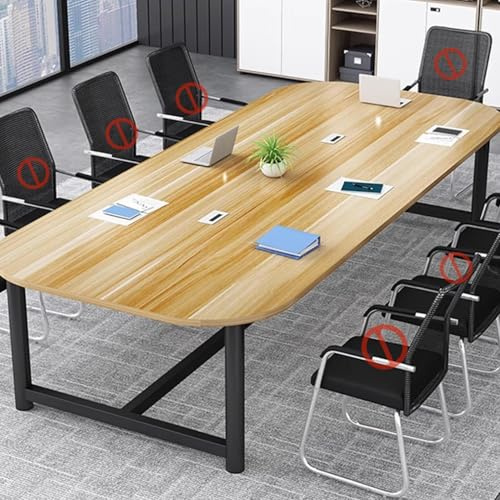 Konferensbord för kontor, robust träskrivbord med justerbara fötter, seminarium, bord med kabelhanteringsbox 120 x 80 x 75 cm, svart – perfekt för möten och samarbeten