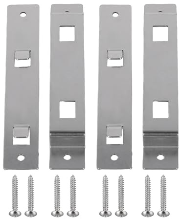Gettimore Soporte de acero inoxidable para casa de pájaros, paquete de 2 con tornillos, kit de montaje resistente a la intemperie para cajas nido de madera y comederos en valla o árbol