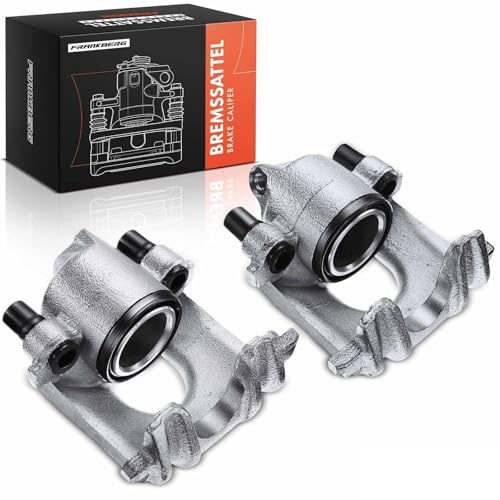 Frankberg 2x Pinza de Freno Eje Delantero Compatible con Ibiza II 6K1 1.0L-1.9L 1993-2002 Golf II 19E 1G1 1.3L 1983-1992 Polo 80 86C 1.0L-1.4L 1985-1994 Polo 6KV2 1.4L-1.9L 1995-2002