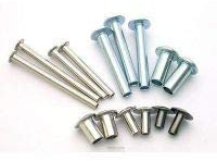 1/8 X 1 X 7/32 Oval Head SEMI-Tubular Steel Rivets ZINC Plated_100 pcs Box