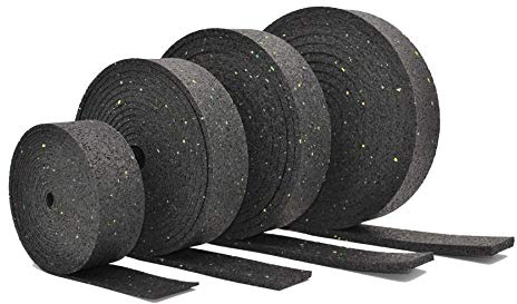 My Plast Rollo de almohadilla para terraza – Rollo de granulado de goma resistente al agua para construcción de patios, 10.000 x 50 x 3 mm, 10 unidades autoadhesivas