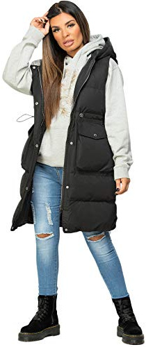 Lexi Fashion Womens Hooded Quilted Puffer Gilet Waistcoat Padded Bodywarmer