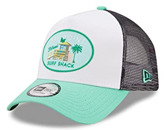 New Era Bay Point Surf Shack Cap weiß türkis verstellbar Truckercap mit Mesh - One-Size