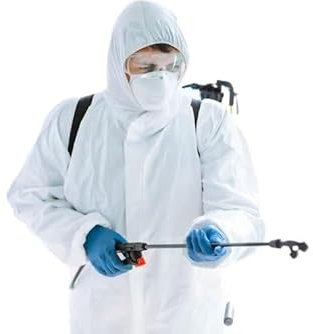 COMBINAISON BLANCHE JETABLE - (25 pièces) - Protection professionnelle CAT III TYPE 5/6