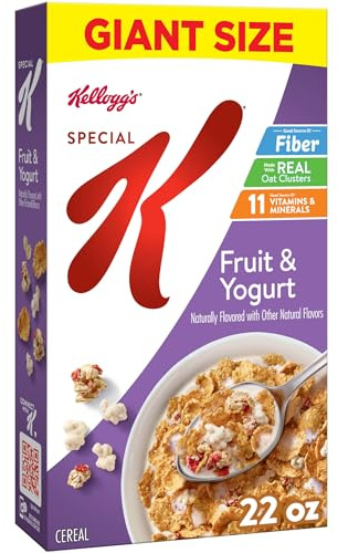 Kellogg's Special K Fruit and Yogurt Breakfast Cereal, Good Source of Fiber, Giant Size, 22 oz
