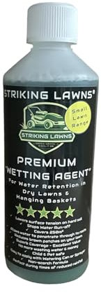 PREMIUM WETTING AGENT Lawn Treatment by Striking Lawns – Improves Water Penetration in Dry Soil | Prevents Run-Off & Brown Patches | Sprayer & Watering Can Use | Pet & Child Safe | 500ml