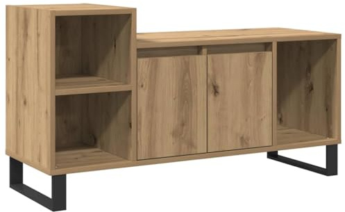 vidaXL Mobile TV Rovere Artigianale 100x35x55 cm in Legno Multistrato, mobiletto, mobiletto HiFi, Mobile per dispositivi multimediali, Supporto TV
