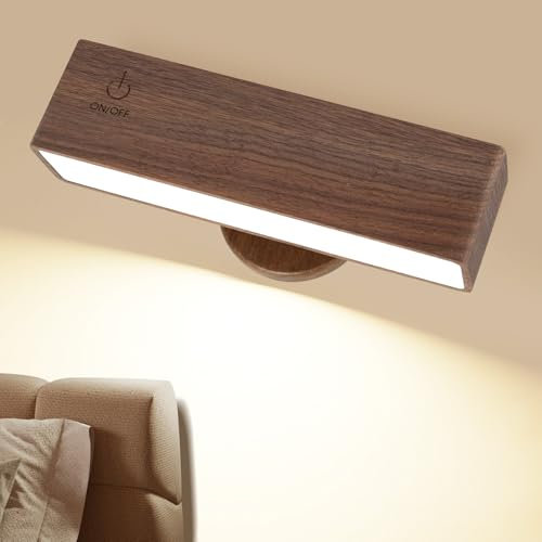 Orifesio Battery Operated Wall Light, Rechargeable Wall Sconces, Magnetic Wall Lights Indoor 360° Rotation, Stick On Wall Lights, Battery Wall Lamp, Sconces Wall Light No Wire for Bedroom, Living Room