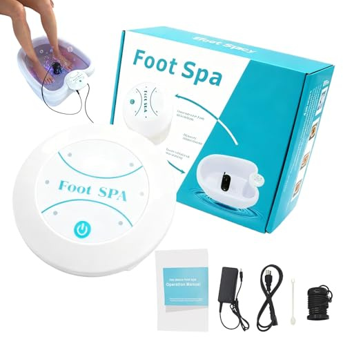 Behogan Ionen FußBad: Bain de Pieds Ions Blancs Detox, Spa Ionique pour les Pieds, Machine de Bain de Pieds Détox Ionique, Appareil de Massage pour les Pieds, Électrolyse de Bain de Pieds Détoxifiant