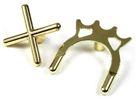 LOCKLGFMCZ 2 st. set mässingsbrygghuvud biljardkö stickram stolpe tillbehör for snooker biljard 9-bollars rack brygghuvud korshorn stång Pool Accessories