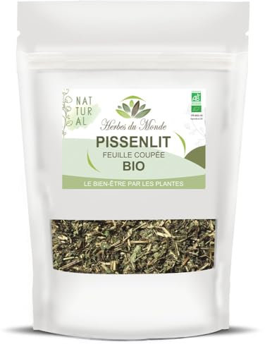 Herbes du Monde - Tisane de Pissenlit BIO - Feuille coupée - Infusion Organic - Aide au bon fonctionnement de la Digestion et du Système Immunitaire - Antioxydant - 1 sachet de 40g Certifiée AB