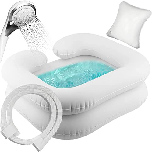 SYCOTEK Champú Hinchable para Lavabo Baño Ayuda a Lavar el Cabello con la Almohada para la Cabeza
