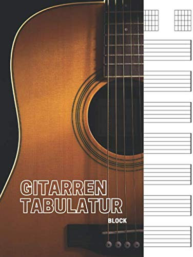 Gitarren tabulatur block: 7 Tabulator Zeilen pro Seite, 6 Gitarren Akkorddiagramme pro Seite. Ideal für musiker, gitarristen oder musiklehrer.(110 ... Format A4, tab buch, gitarre tabulatur)