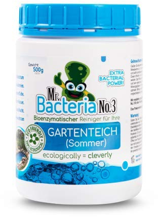 Mr.Bacteria Limpiador de estanques de jardín, producto para el cuidado del estanque, clarificador de agua para limpiar el agua verde en el estanque de jardín, estanque de natación, estanque de peces