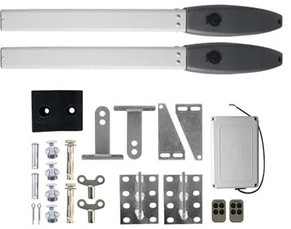 EDEDE Sliding Gate Motor, 200KG Electric Swing Gate Opener Arms Drive With Multi Remote Control Optional Home Garage Swing Door Operator Motor Actuator Access Control System(Folding door)