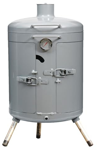 WPWSDWMX Smokertonne Grilltonne Robuster 3-in-1-Holzkohlegrill, Rauchfreier Hängegrill, BBQ-Grill-Set für Picknicks Im Freien(Gray)