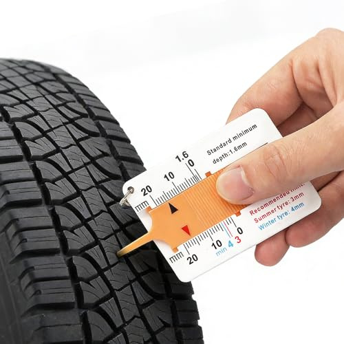 Uadme Medidor Profundidad Neumaticos, 0-20mm Medidores de Profundidad de Banda de Rodadura, para Motocicleta y Automóvil