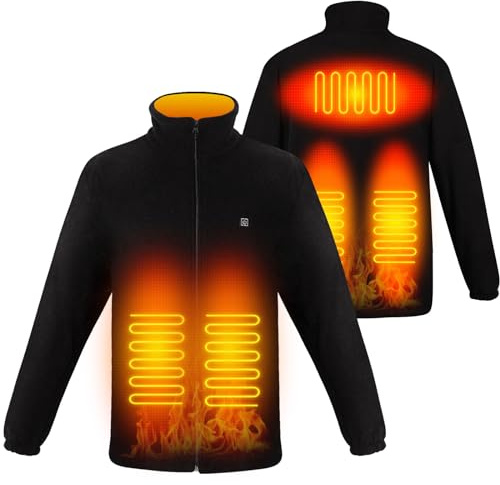 TOUVE Manteau Chauffante Femmes Hommes, Gilet Polaire avec 3 Niveaux de Chauffage, Chaude Hiver Veste Manteaux pour Le Travail