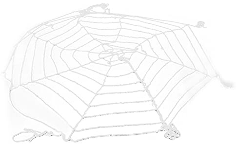 Fictory Telaraña grande de 3,6 m, decoración de Halloween, telaraña redonda blanca de algodón para exteriores, interiores, fiestas, patio, decoración de casa embrujada