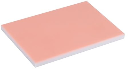SUNGOOYUE Frimärkssnideri Linoleum PVC Gummistämpel Snidningsblock 15 X 10 X 0,8 Cm Dubbelsidigt för Gör-det-själv-stämplar Tryckhantverk Nybörjare och Professionella Konstnärer (rosa vit)