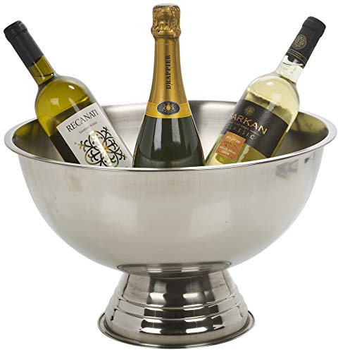 Large Stainless Steel Party Bowl Metal Champagne Wine Beer Ice Bucket Cooler Tub