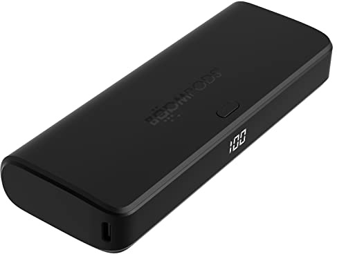 Boompods Powerboom20 Powerbank 20000mAh - Universal USB/USB-C Power Bank klein, Kompakte Akkustation für 2 Geräte, Tragbarer Ultraleichte Ladestation LED-Anzeige für Handy, Tablets und Reisen