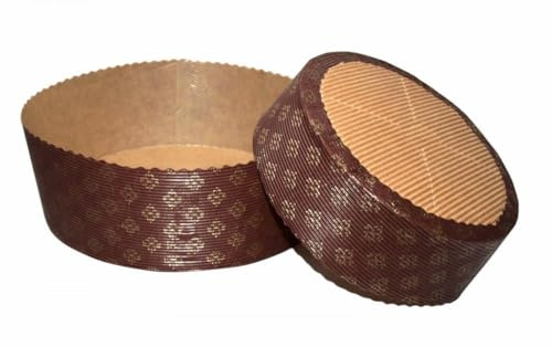 OPIROS Stampo Per Panettone Basso Pirottini In Carta Per Cottura In Forno Lievitati Dolci Di Natale (Pz. 10 Stampi, Kg. 1)