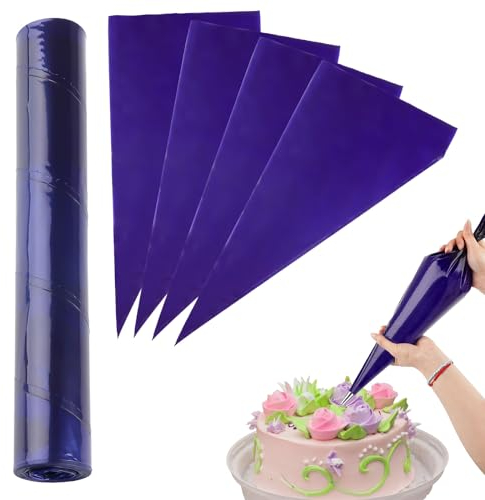 Svalor 22 Stück Spritzbeutel, 25×52cm Spritzbeutel Einweg, Einweg-Spritzbeutel Dick, Rollen Spritzbeutel, Einwegspritzbeutel, für Kuchen, Backen Keksen, Gebäck, Dessert(1 Rolle)