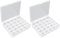 TYFGRT 2 Stück 25-Gitter-Spulenboxen, Nähzubehör-Aufbewahrungsbox, Spulenbox, Transparente Kunststoffbox, Kleinteile-Aufbewahrungsbox, Nähzubehör