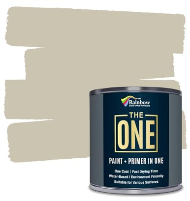 THE ONE All-In-One Paint & Primer - Cotton Gloss, 2.5 L | Multi-Surface 1 Coat Formula | Indoor & Outdoor Decorating for Home, Garden Wall, Floor, Furniture | Durable, Water-Based, Low VOC