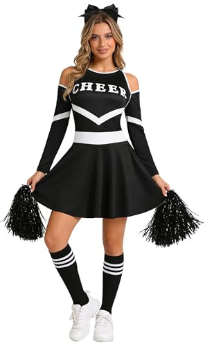 Freebily Vuxna Cheerleading Kostym Cheerleading Uniform Kostym Träning Och Underhållning Skolan Cheer-Leader Klänning
