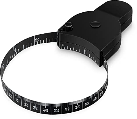 Ruban à Mesurer pour le Corps - Mètre Ruban Auto-Bloquant avec Bouton Poussoir - Outil Précis pour Taille Poitrine Hanches Bras Cuisses - Ruban de Mesure Retractable pour Fitness et Maison