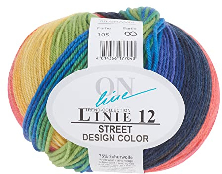 Online Handstrickgarn, 75% Schurwolle (Merino), 25% Polyamid, Farbe 105, OneSize, 50