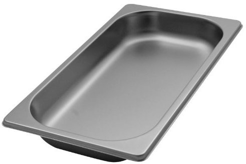 GST1/3P040 Contenitore Gastronorm 1/3 h40 in acciaio inox AISI 304 Certificato Moca Prodotto Italiano dim.cm 32,5x17,6x4h