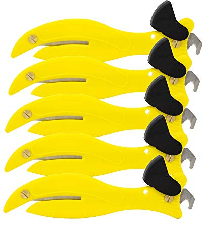 Fish 200 Original Enclosed Blade Safety Box Cutter Yellow Set of 5