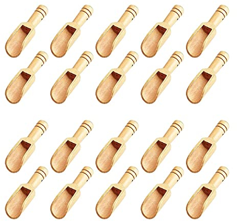 20pcs-Mini-Holzlöffel, Mini-Bambuslöffel für Badesalz, Teelöffel, Waschpulverlöffel, Zuckerlöffel aus Holz